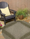 Urban Terrace Collection Area Rug -  Chelsea (Green) Round Green  lifestyle 0