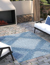 Urban Terrace Collection Area Rug -  Chelsea (Blue) Rectangle Blue  lifestyle 3