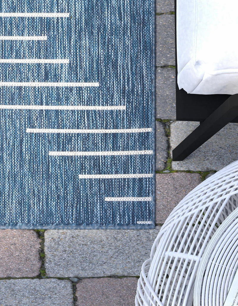 Urban Terrace Collection Area Rug -  Chelsea (Blue) Rectangle Blue  lifestyle 6