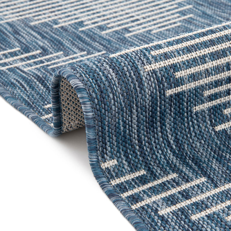 Urban Terrace Collection Area Rug -  Chelsea (Blue) Square Blue  lifestyle 78