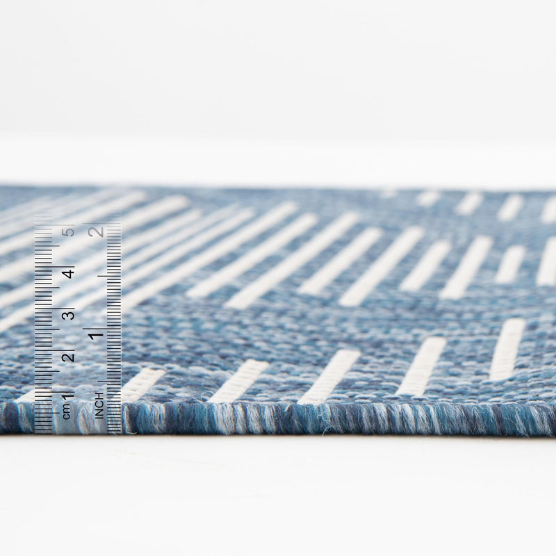 Urban Terrace Collection Area Rug -  Chelsea (Blue) Square Blue  lifestyle 81