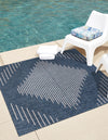 Urban Terrace Collection Area Rug -  Chelsea (Blue) Square Blue  lifestyle 0