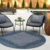 Urban Terrace Collection Area Rug -  Chelsea (Blue) Round Blue  lifestyle 14