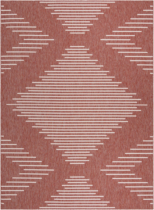 Urban Terrace Collection Area Rug -  Chelsea (Rust Red) Rectangle Rust Red Main