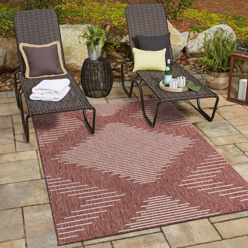 Urban Terrace Collection Area Rug -  Chelsea (Rust Red) Rectangle Rust Red  lifestyle 14