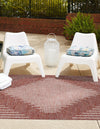 Urban Terrace Collection Area Rug -  Chelsea (Rust Red) Square Rust Red  lifestyle 5