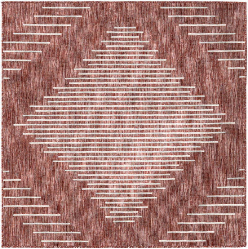 Urban Terrace Collection Area Rug -  Chelsea (Rust Red) Square Rust Red Main