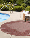 Urban Terrace Collection Area Rug -  Chelsea (Rust Red) Round Rust Red  lifestyle 2