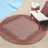 Urban Terrace Collection Area Rug -  Chelsea (Rust Red) Round Rust Red  lifestyle 13