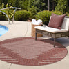 Urban Terrace Collection Area Rug -  Chelsea (Rust Red) Round Rust Red  lifestyle 14