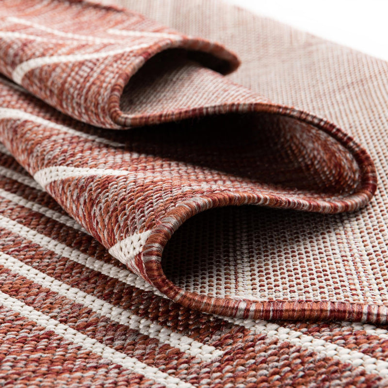 Urban Terrace Collection Area Rug -  Chelsea (Rust Red) Runner Rust Red  lifestyle 11