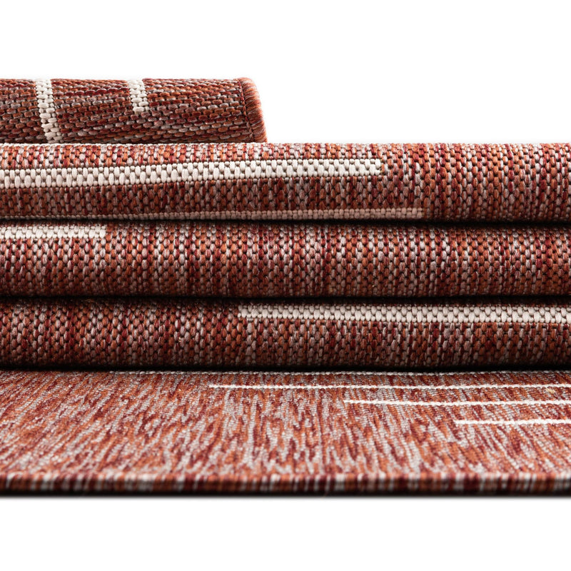 Urban Terrace Collection Area Rug -  Chelsea (Rust Red) Runner Rust Red  lifestyle 12
