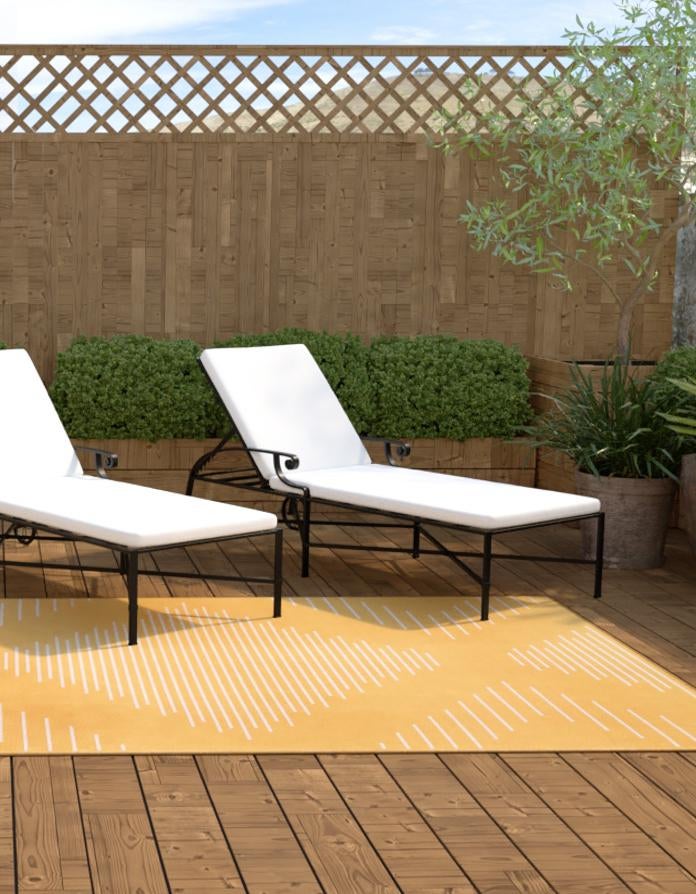 Urban Terrace Collection Area Rug -  Chelsea (Yellow) Rectangle Yellow  lifestyle 2