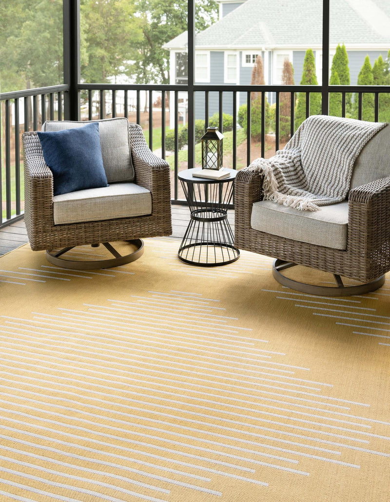 Urban Terrace Collection Area Rug -  Chelsea (Yellow) Rectangle Yellow  lifestyle 3