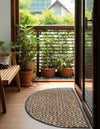 Woven Seaside Jute Collection Area Rug - Marina Hearth Black  lifestyle 60