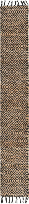 Woven Seaside Jute Collection Area Rug - Marina Table Runner Black  lifestyle 45
