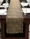 Woven Seaside Jute Collection Area Rug - Marina Table Runner Black  lifestyle 59