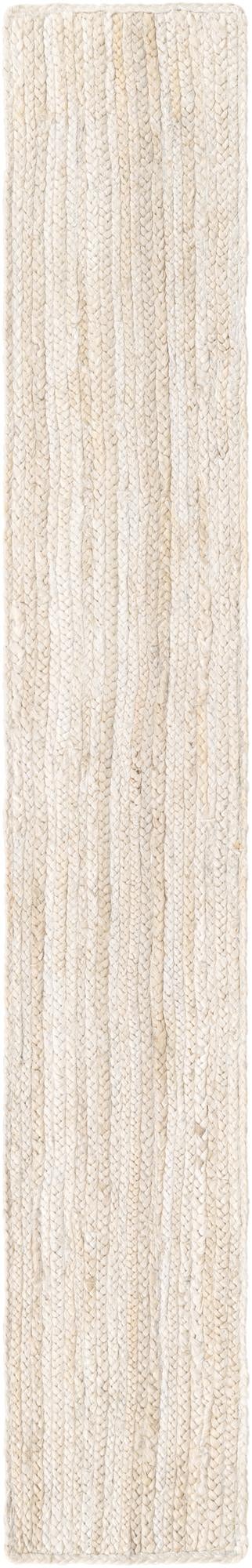Woven Seaside Jute Collection Area Rug - Savannah (White) Table Runner White  lifestyle 37