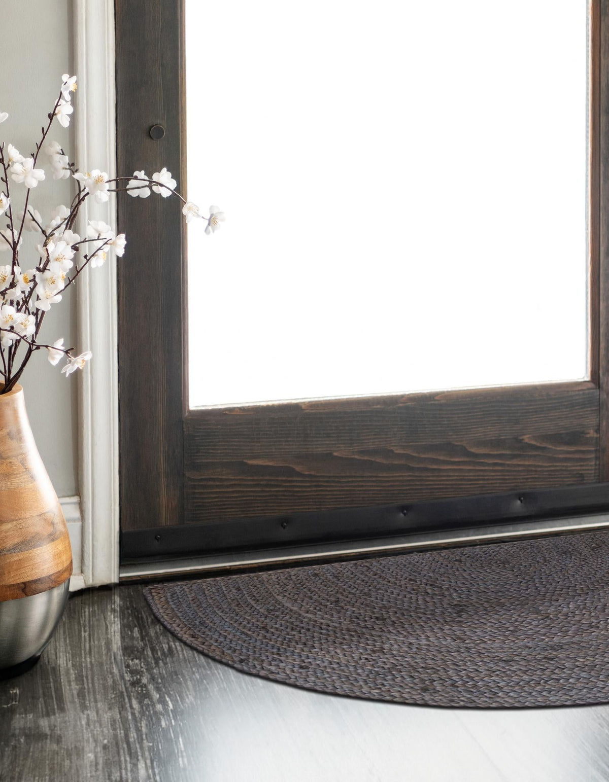 Woven Seaside Jute Collection Area Rug - Savannah (Gray) Hearth Gray  lifestyle 38