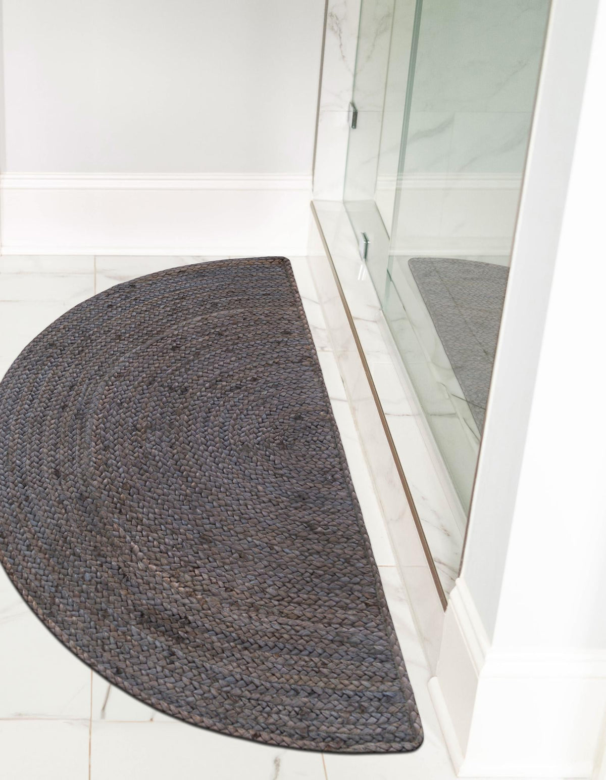 Woven Seaside Jute Collection Area Rug - Savannah (Gray) Hearth Gray  lifestyle 51