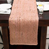Woven Seaside Jute Collection Area Rug - Savannah (Light Pink) Table Runner Light Pink  lifestyle 140