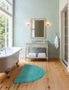 Woven Seaside Jute Collection Area Rug - Savannah (Turquoise) Hearth Turquoise  lifestyle 37