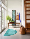 Woven Seaside Jute Collection Area Rug - Savannah (Turquoise) Hearth Turquoise  lifestyle 43