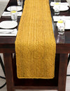 Woven Seaside Jute Collection Area Rug - Savannah (Yellow) Table Runner Yellow  lifestyle 40