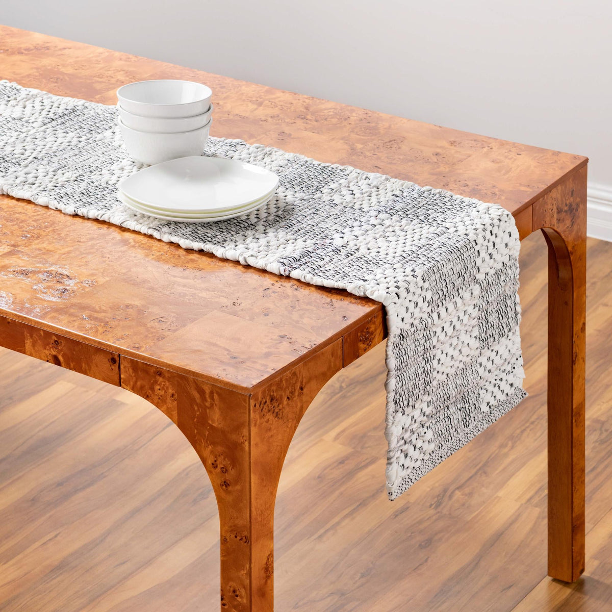 Thar Cotton Collection Area Rug - Serengeti Table Runner Ivory  lifestyle 26