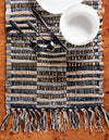 Osian Looms Collection Area Rug - Osian Table Runner Dark Gray  lifestyle 36