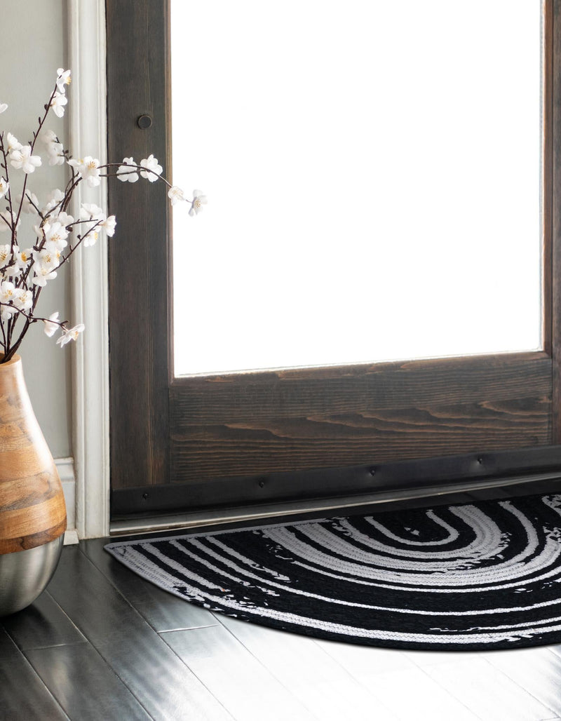 Woven Udaipur Collection Area Rug - Jaipur Hearth Black and White  lifestyle 22