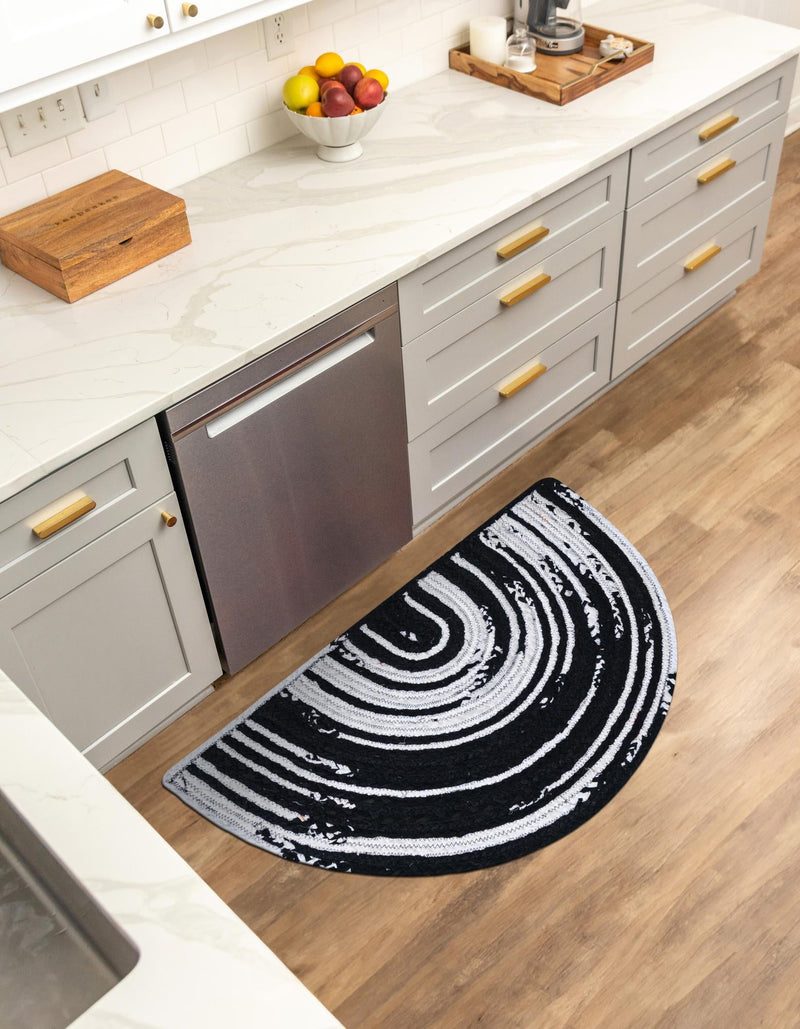 Woven Udaipur Collection Area Rug - Jaipur Hearth Black and White  lifestyle 27
