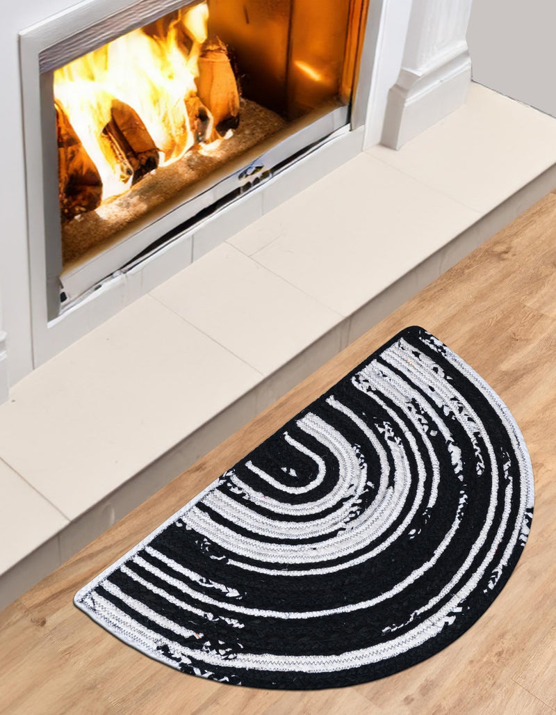 Woven Udaipur Collection Area Rug - Jaipur Hearth Black and White  lifestyle 33