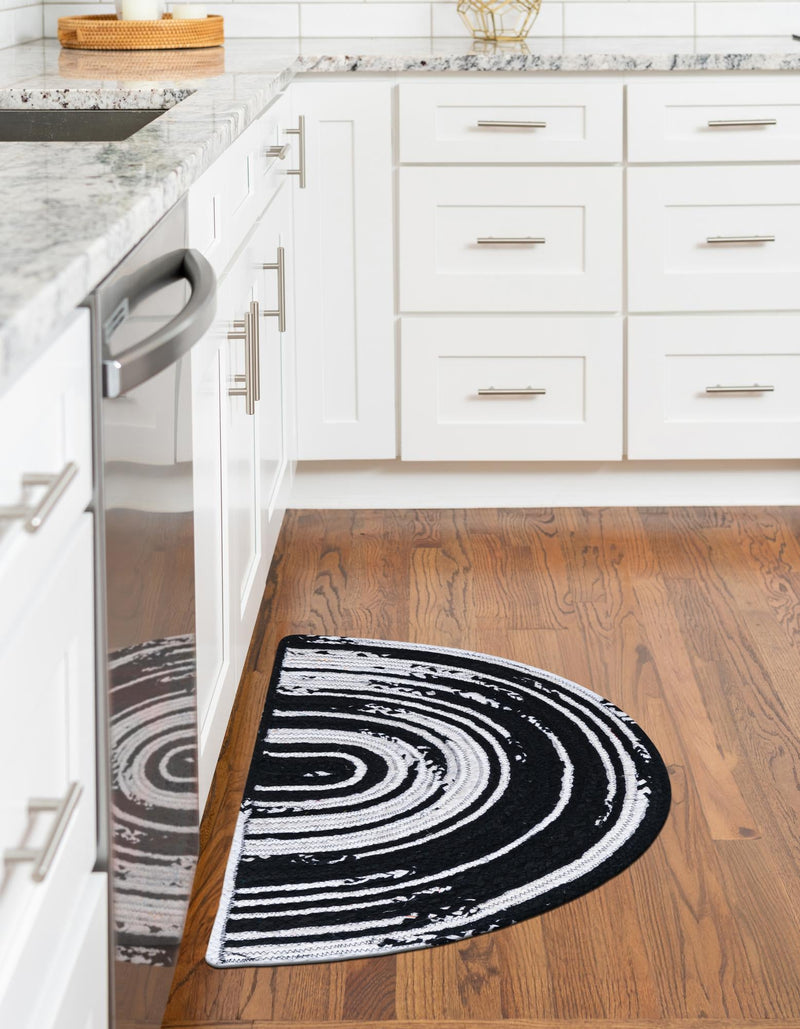 Woven Udaipur Collection Area Rug - Jaipur Hearth Black and White  lifestyle 39