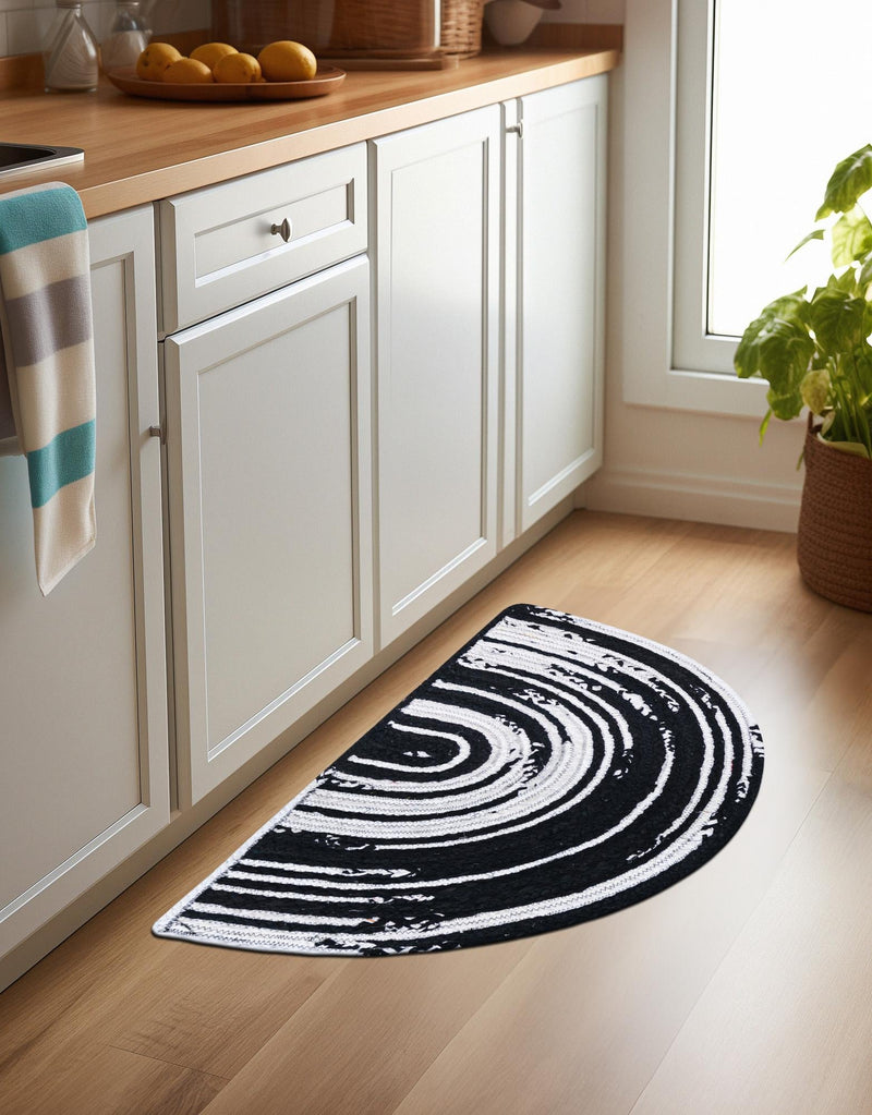 Woven Udaipur Collection Area Rug - Jaipur Hearth Black and White  lifestyle 42