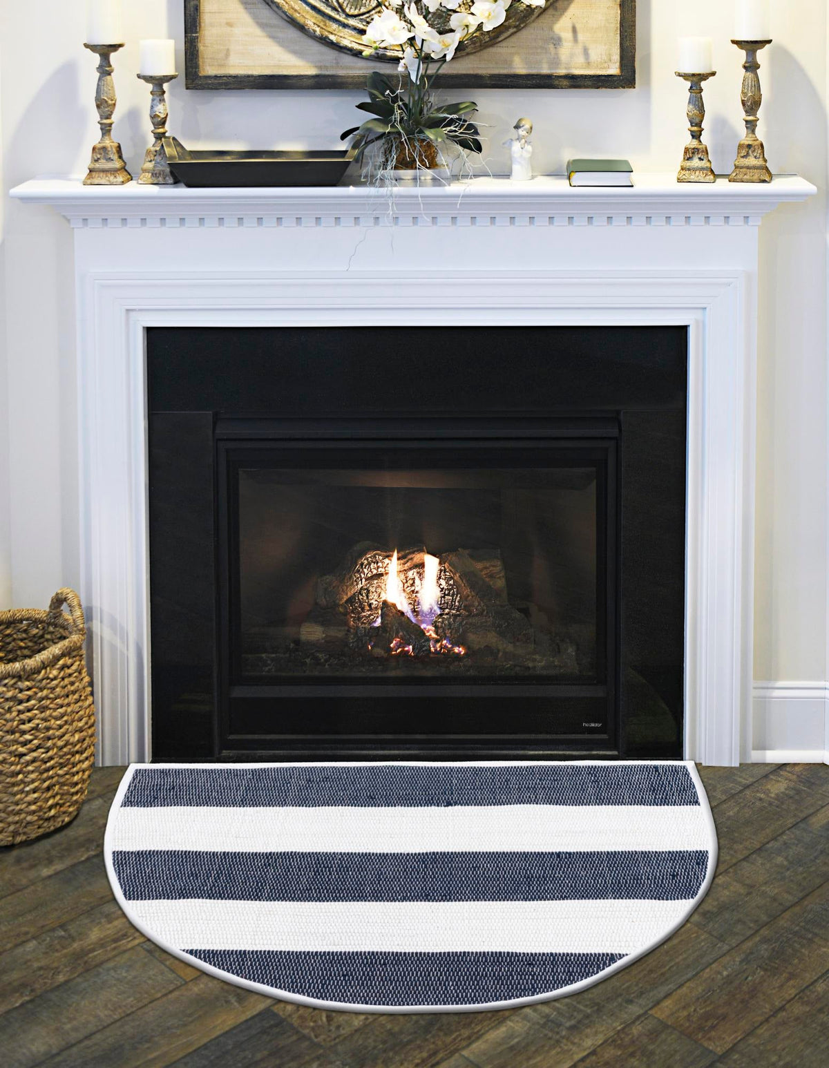 Tassel Trail Collection Area Rug - Pathway Hearth Navy Blue  lifestyle 71