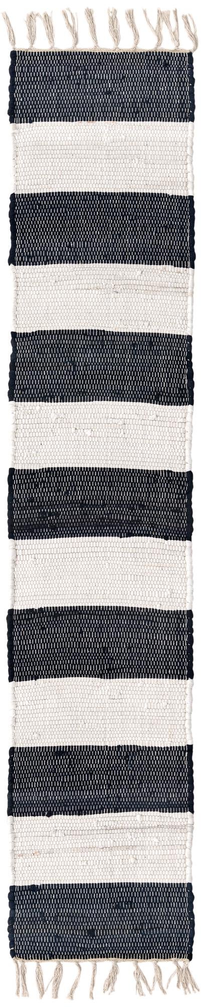 Tassel Trail Collection Area Rug - Pathway Table Runner Navy Blue  lifestyle 66
