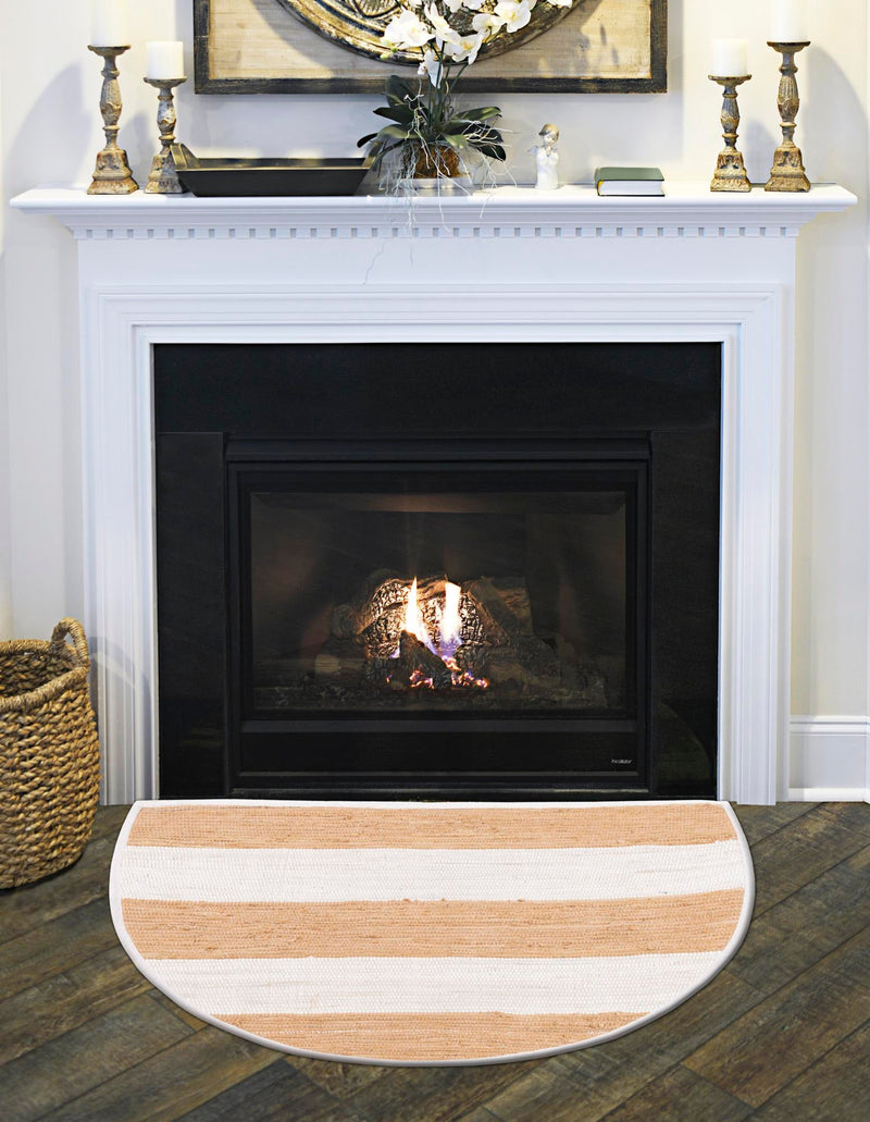 Tassel Trail Collection Area Rug - Pathway (Beige) Hearth Beige  lifestyle 26