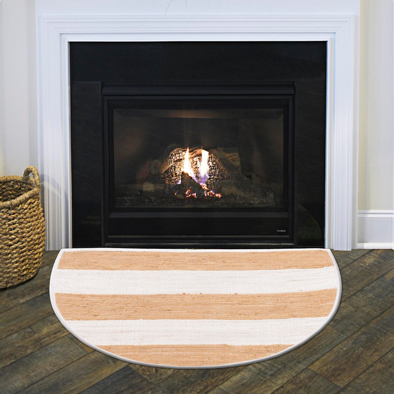 Tassel Trail Collection Area Rug - Pathway (Beige) Hearth Beige  lifestyle 67