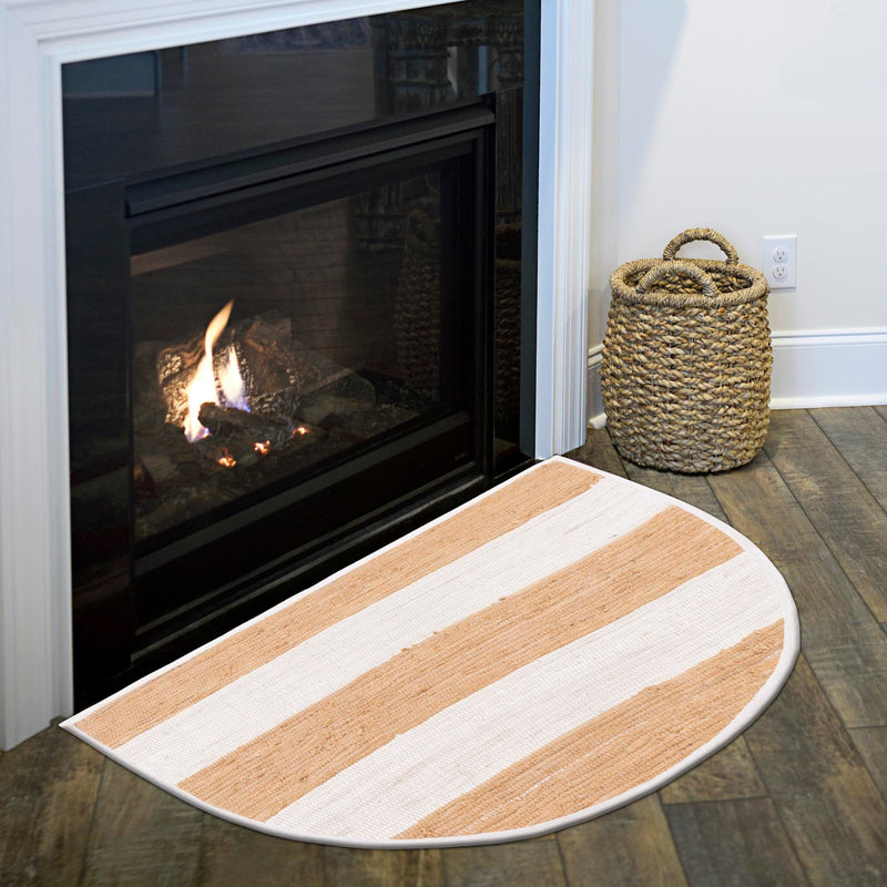 Tassel Trail Collection Area Rug - Pathway (Beige) Hearth Beige  lifestyle 69