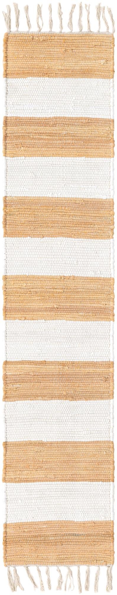 Tassel Trail Collection Area Rug - Pathway Table Runner Beige  lifestyle 56