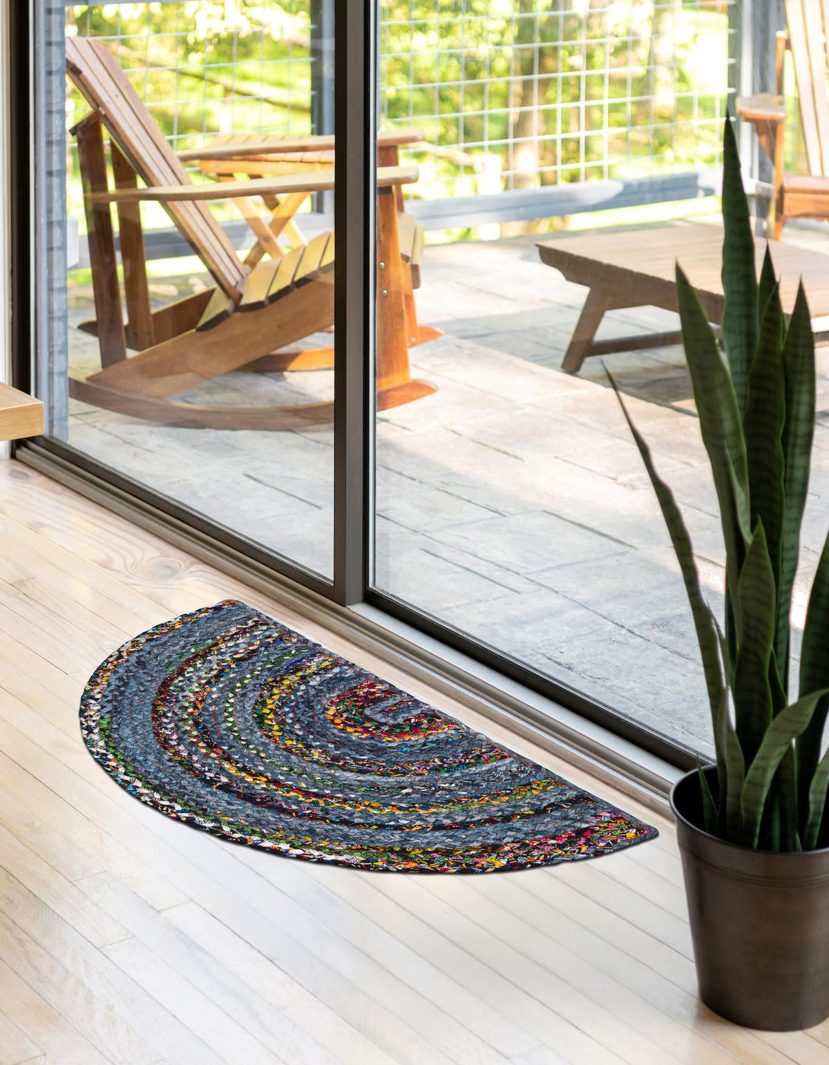 Woven Udaipur Collection Area Rug - Sahara Hearth Blue and Multi  lifestyle 50
