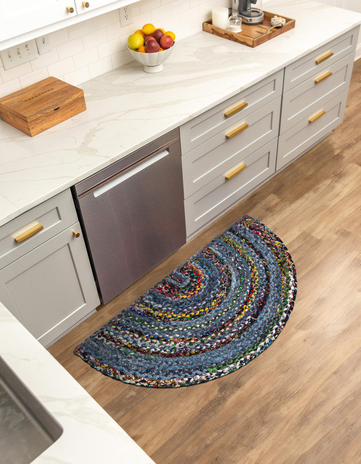 Woven Udaipur Collection Area Rug - Sahara Hearth Blue and Multi  lifestyle 68