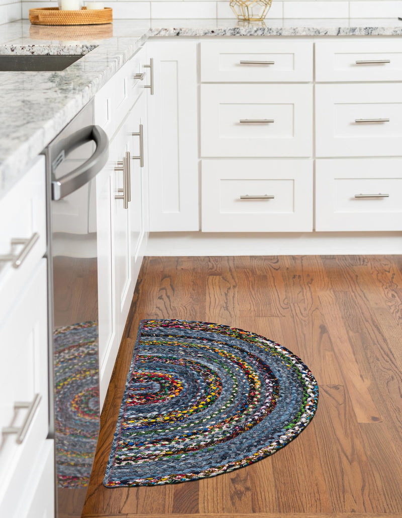 Woven Udaipur Collection Area Rug - Sahara Hearth Blue and Multi  lifestyle 89