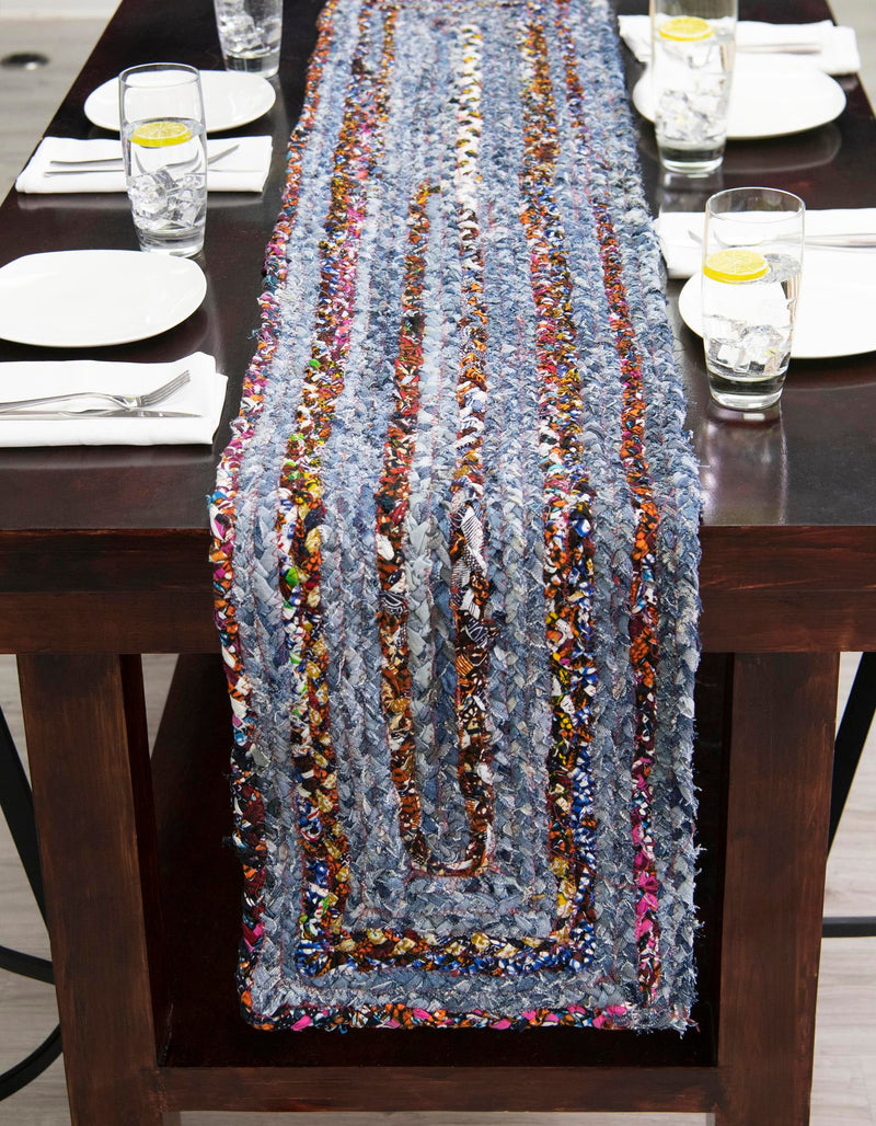 Woven Udaipur Collection Area Rug - Sahara Table Runner Blue and Multi  lifestyle 51