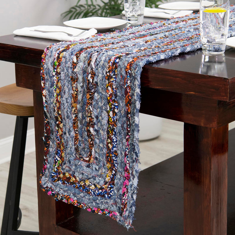 Woven Udaipur Collection Area Rug - Sahara Table Runner Blue and Multi  lifestyle 146