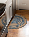 Woven Udaipur Collection Area Rug - Sahara Hearth Blue and Natural  lifestyle 76