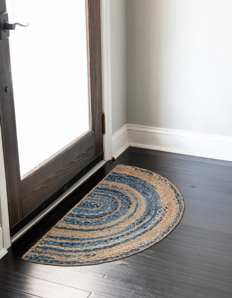 Woven Udaipur Collection Area Rug - Sahara Hearth Blue and Natural  lifestyle 97