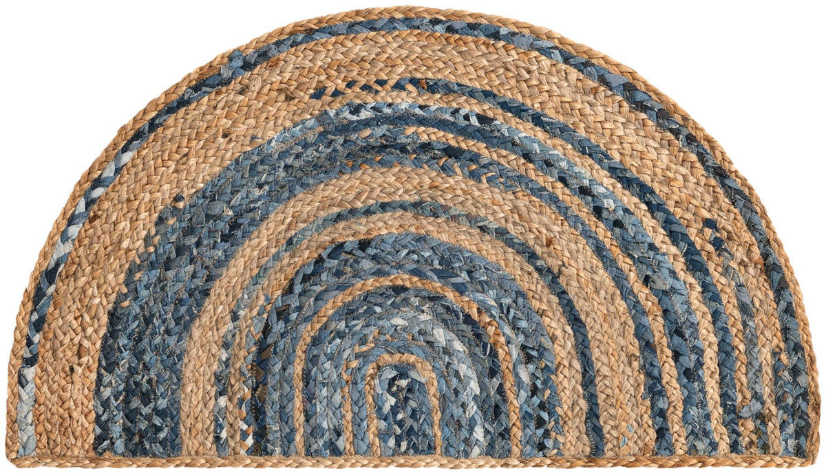 Woven Udaipur Collection Area Rug - Sahara Hearth Blue and Natural  lifestyle 42