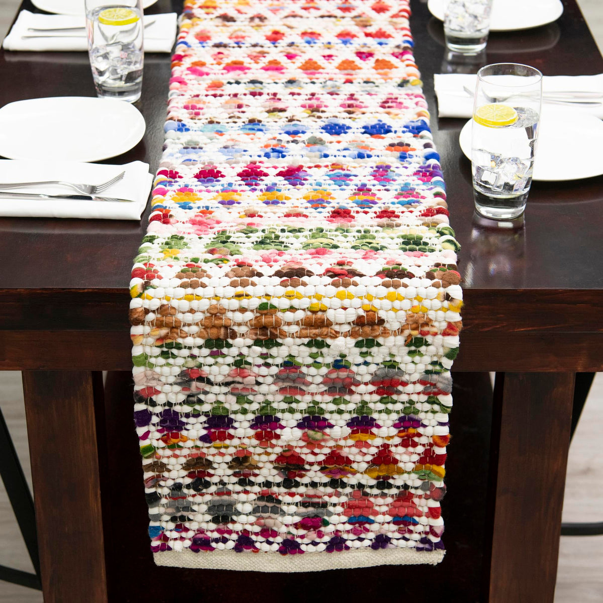 Woven Udaipur Collection Area Rug - Howrah Table Runner Multi  lifestyle 45